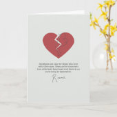 Rumi Goodbyes Broken Heart Card Karte (Gelbe Blume)