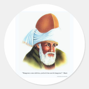 Rumi Hangovers/Liebe T-Shirts Geschenke & Sammlers Runder Aufkleber
