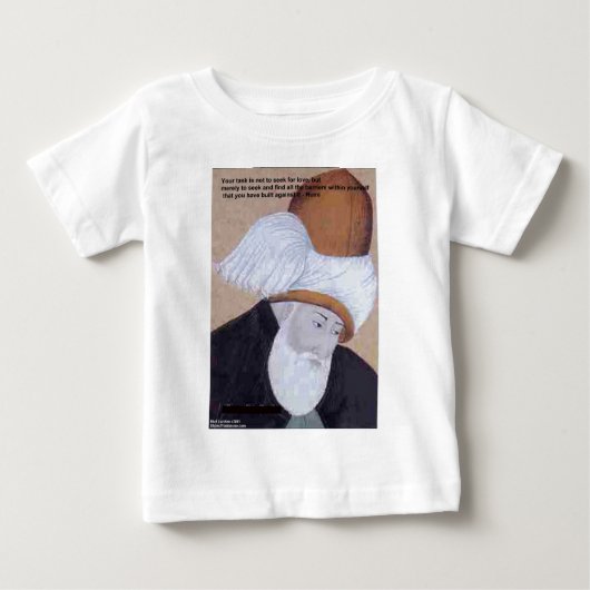 Rumi "Hindernisse für die Liebe" Zitat auf Geschen Baby T-shirt (Vorderseite)