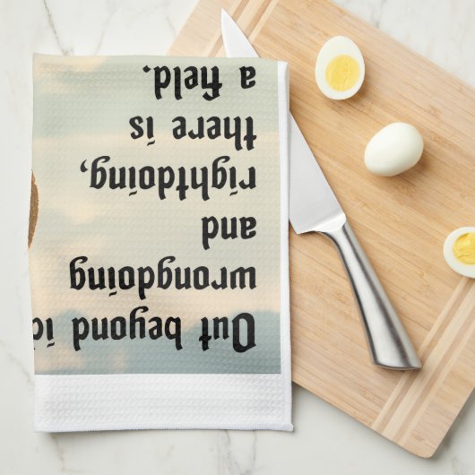 Rumi-ich treffe dich dort geschirrtuch (Viertel Falte)