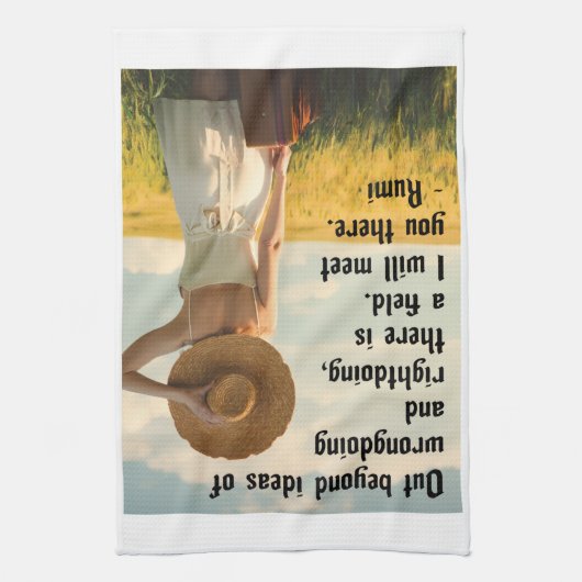 Rumi-ich treffe dich dort geschirrtuch (Vertikal)