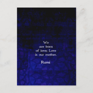 Rumi Inspiration Liebe Zitat über Gefühle Postkarte
