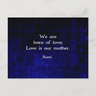 Rumi Inspiration Liebe Zitat über Gefühle Postkarte