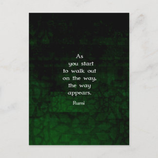Rumi Inspiration mit Zitat zum Glauben Postkarte