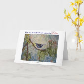 Rumi Inspiration Wasserfarbenfrohe Vogelkunstkarte Karte (Gelbe Blume)