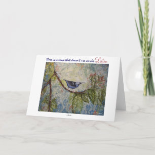 Rumi Inspiration Wasserfarbenfrohe Vogelkunstkarte Karte