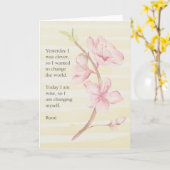 Rumi Inspiration Zitat Floral Karte (Gelbe Blume)