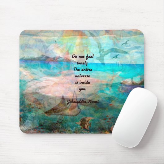 Rumi Inspiration Zitat über das Universum Mousepad (Mit Mouse)