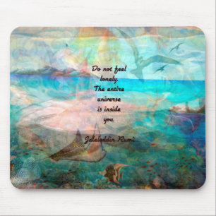 Rumi Inspiration Zitat über das Universum Mousepad