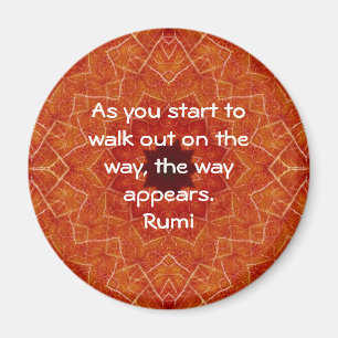 Rumi Inspirational Quotation Sprichwort über den G Magnet