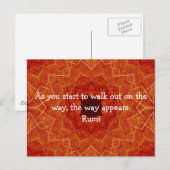 Rumi Inspirational Quotation Sprichwort über den G Postkarte (Vorne/Hinten)