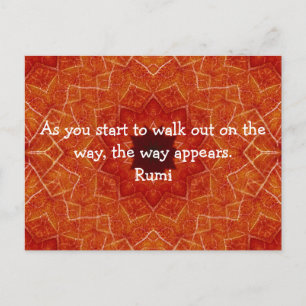 Rumi Inspirational Quotation Sprichwort über den G Postkarte