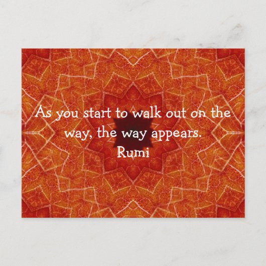 Rumi Inspirational Quotation Sprichwort über den G Postkarte (Vorderseite)