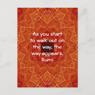 Rumi Inspirational Quotation Sprichwort über den G Postkarte