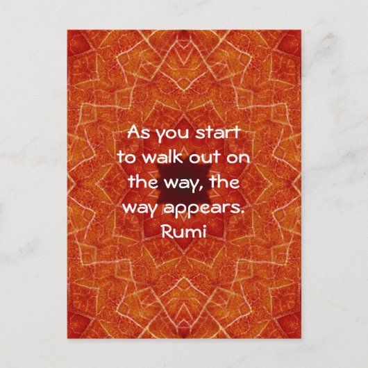 Rumi Inspirational Quotation Sprichwort über den G Postkarte (Vorderseite)