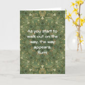 Rumi Inspirational Zitat-Sprichwort über Glauben Karte (Gelbe Blume)
