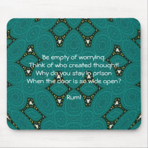 Rumi inspirierendes Zitat mit Stammesdesign Mousepad