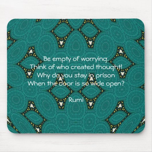 Rumi inspirierendes Zitat mit Stammesdesign Mousepad (Vorne)