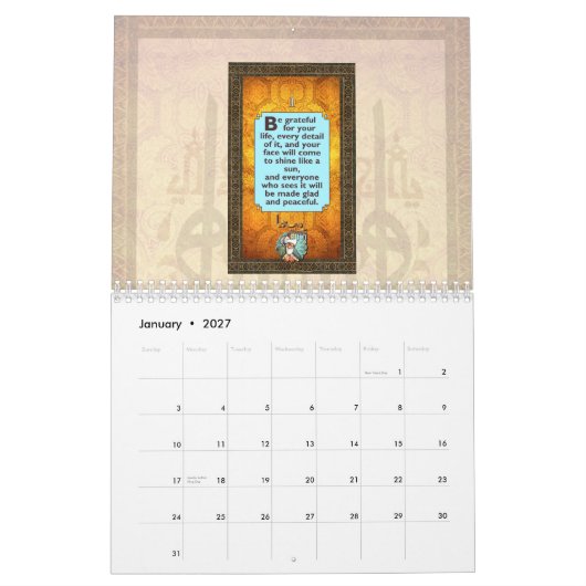 RUMI Kalender 2013 mit emporhebenden (Jan 2027)