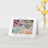 Rumi Leben-Zitat-Buddha-Aquarell-Kunst-Karte Karte (Gelbe Blume)