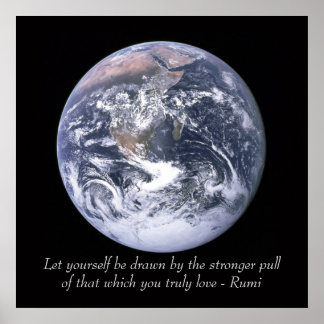 Rumi Liebe Earth Poster