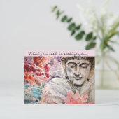 Rumi Liebe Quote Buddha Wasserfarben Kunstkarte Postkarte (Stehend Vorderseite)