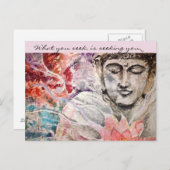 Rumi Liebe Quote Buddha Wasserfarben Kunstkarte Postkarte (Vorne/Hinten)