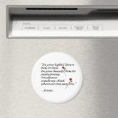 Rumi Liebe Quote Magnet Runde (In Situ (Geschirrspüler))