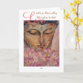 Rumi Liebe-Zitat-Buddhawatercolor-Kunst-Karten Karte (Gelbe Blume)