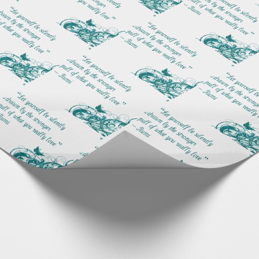 Rumi Liebe Zitat Geschenkpapier (Ecke)