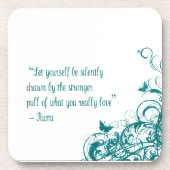 Rumi Liebe Zitat Getränkeuntersetzer (Vorderseite)