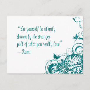 Rumi Liebe Zitat Postkarte