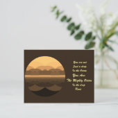 Rumi Life Quote Postcard. Mandala Design Postkarte (Stehend Vorderseite)