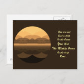 Rumi Life Quote Postcard. Mandala Design Postkarte (Vorne/Hinten)