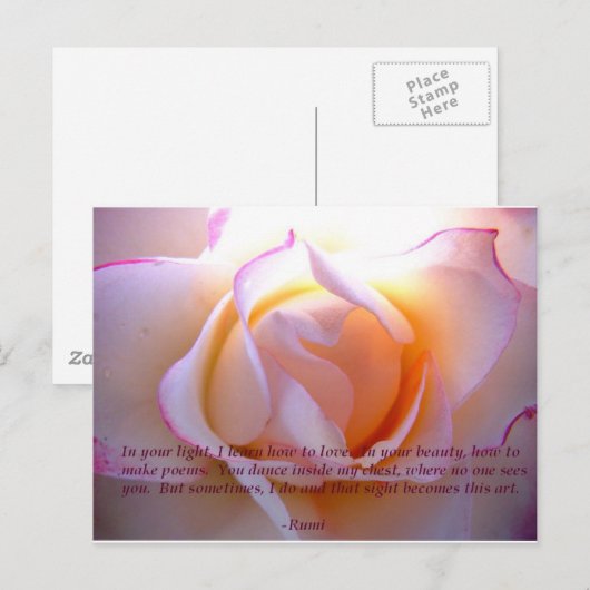 Rumi loverose Postkarte (Vorne/Hinten)
