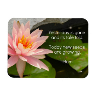 Rumi Magnet mit Pink-Lotus-Blume