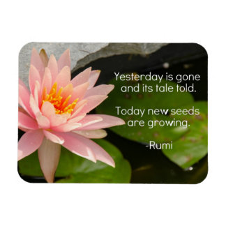Rumi Magnet mit Pink-Lotus-Blume