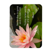 Rumi Magnet mit Pink-Lotus-Blume (Vertikal)