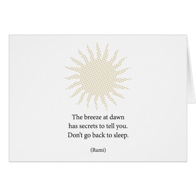 Rumi Morgenpoesie (Vorderseite (Horizontal))