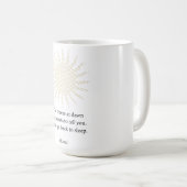 Rumi Morgenpoesie Kaffeetasse (VorderseiteRechts)