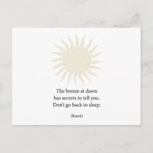 Rumi Morgenpoesie Postkarte