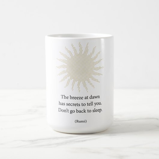 Rumi Morning Poetry Kaffeetasse (Mittel)