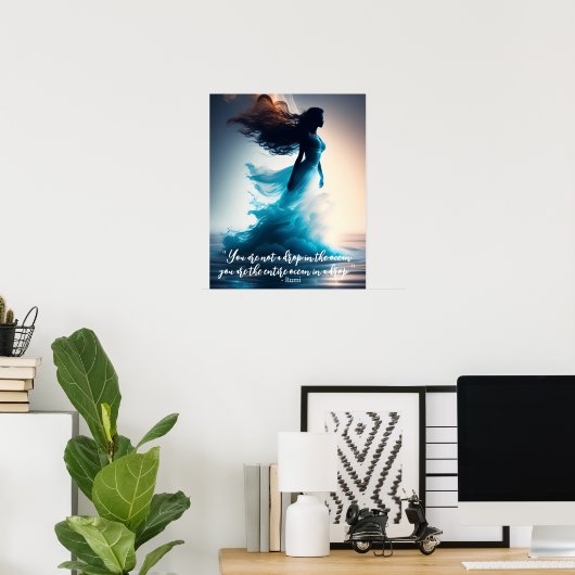 Rumi Ocean Quote Dreamscape Poster (Heimbüro)