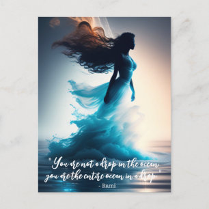 Rumi Ocean Quote Dreamscape Postkarte