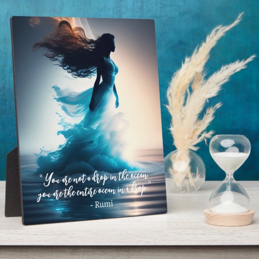 Rumi Ocean Quote Dreamscape Tabletop Plaque Fotoplatte (Seite)