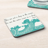 Rumi Ocean Zitat Getränkeuntersetzer (Linke Seite)