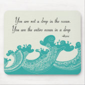 Rumi Ocean Zitat Mousepad (Vorne)