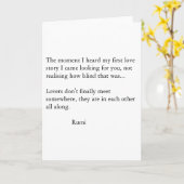 Rumi Poesie Karte (Gelbe Blume)