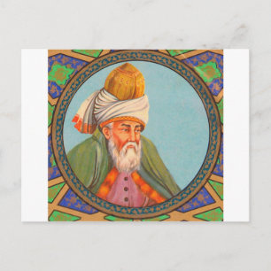 Rumi Portrait Ölgemälde Postkarte