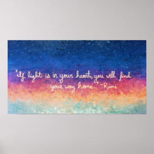 Rumi Quote Abstrakt Poster (Vorne)